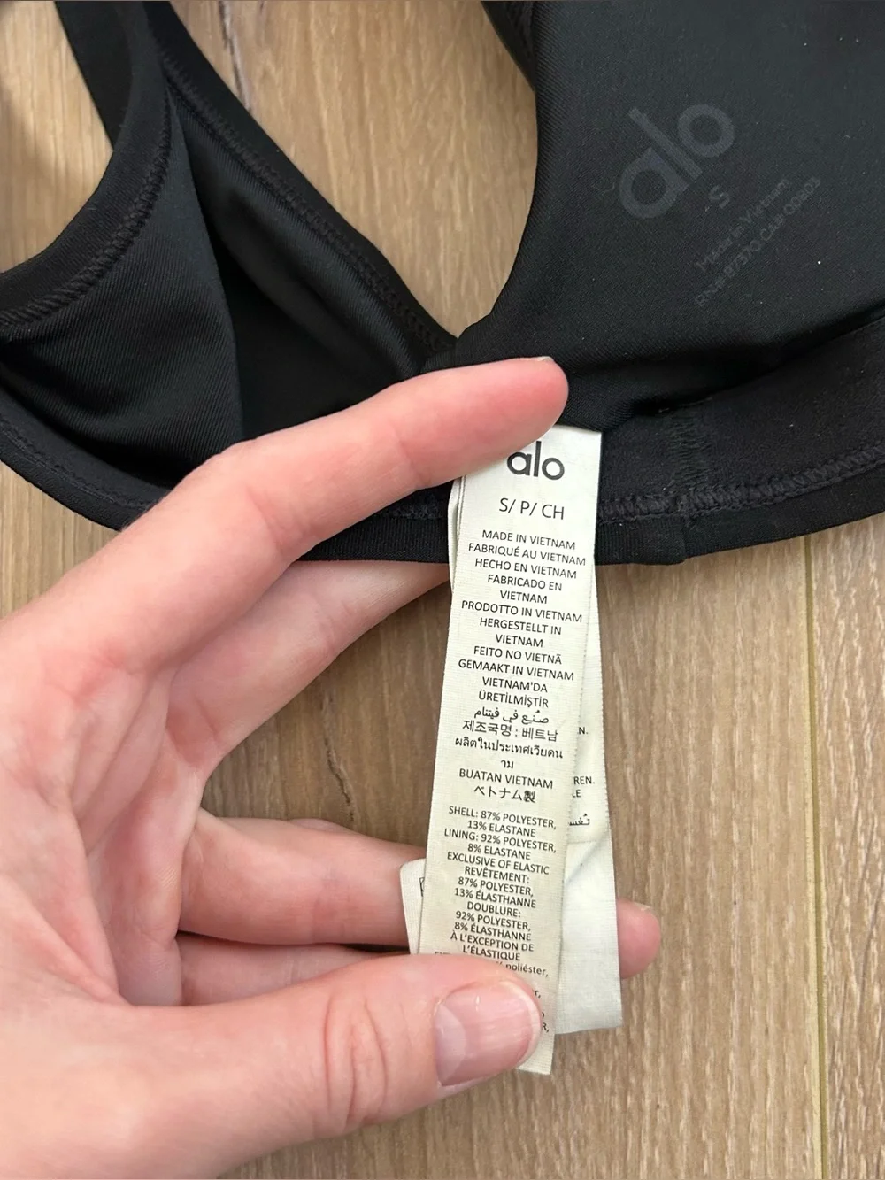 Alo Yoga Alosoft Center Stage Bra Black Size Small